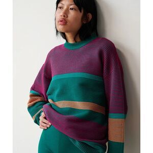 Nagnata Lucid Sweater Opal Rainbow Stripe Retro Knit Size XS
